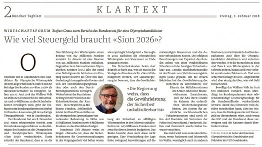 Bündner Tagblatt am 02.02.2018: Zum Lesen aufs Bild klicken...